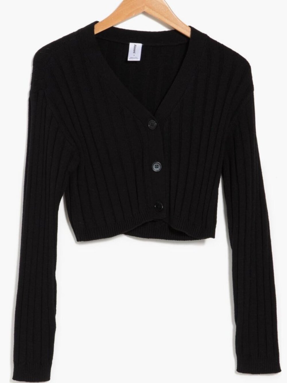 NWT Abound Long Sleeved Ribbed Cropped Cardigan, Size S